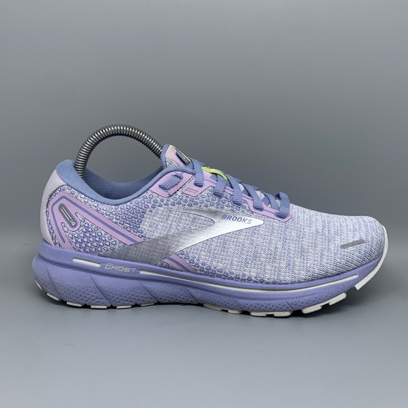 Brooks Ghost 14 Grey Purple Running Shoes 1203561B566 Women’s Sz 8.5 - Picture 8 of 10